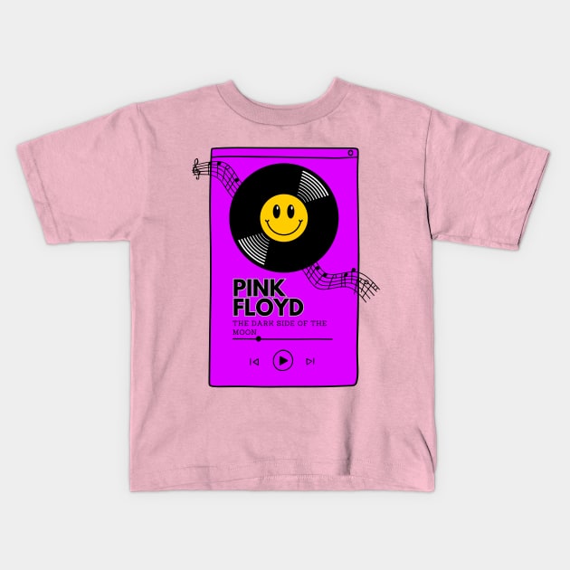 Pink Floyd t-shirt Kids T-Shirt by Riss art